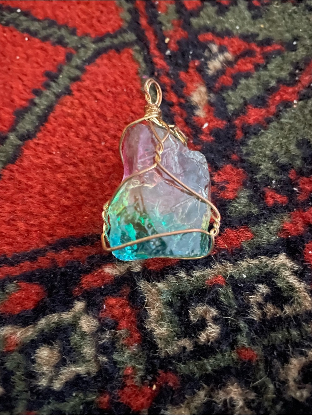 Love Rainbow Quartz Pendant